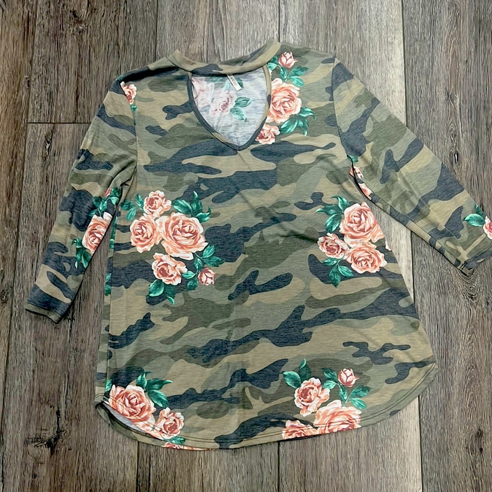 Cute Camo Floral Top